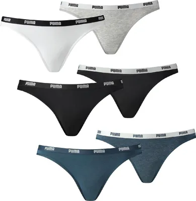 Produktbild von Puma 2er Pack Iconic Bikini Slip white/grey melange S