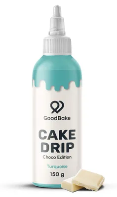 Produktbild von GoodBake Cake Drip Choco Edition Türkis 150g – Kuchenglasur, Dripcake, Torte dekorieren