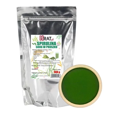 Zdjęcie produktu dla Spirulina w proszku 500g Brat.pl