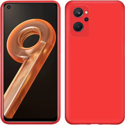 Produktbild von OPPO Realme 9i Hülle, Flüssig Silikon Weich Gummi Schutzhülle für OPPO Realme 9i Rot