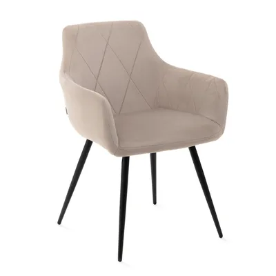 Produktbild von HOMLA FELLICE velour beige Stuhl 56x61x86 cm