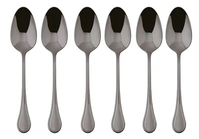 Produktbild von Sambonet Royal Edelstahl/PVD 2Black Set 6 Mokkalöffel S0199-S00595-S0013 52763KA7
