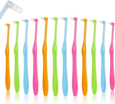 Image de set de 12 brosses à dents Tuft à touffe unique Brosse interdentaire douce