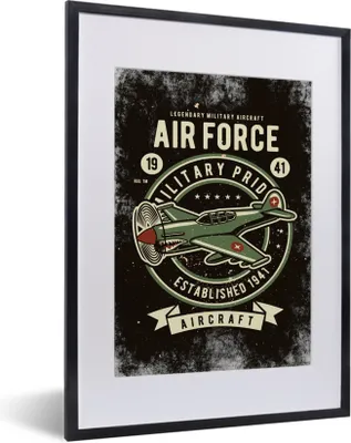 Produktbild von MuchoWow® MuchoWow® Gerahmtes Poster Mancave - Flugzeug - Retro - Zitat 30x40 cm - Poster mit zchwarzem Bilderrahmen - Wandposter Schlafzimmer