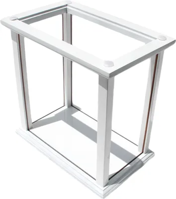 Produktbild von Büttner Sammler Edition VITRINE Schaukasten Sammelvitrine Plexiglas für Modellschiffe, Modellautos oder Sammlerstücke Holz KLEIN Weiss 25x 16 x 27 cm