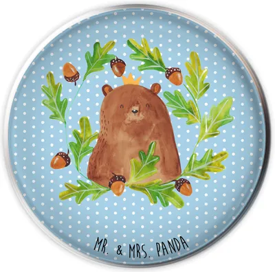 Produktbild von Mr. & Mrs. Panda Stöpsel Bär König - Blau Pastell - Geschenk, Ablaufgarnitur, Dad, Daddy, Waschbecken-Stopfen, Waschbecken, waschbeckenstöpsel, Teddybär, Abfluss-Stöpsel