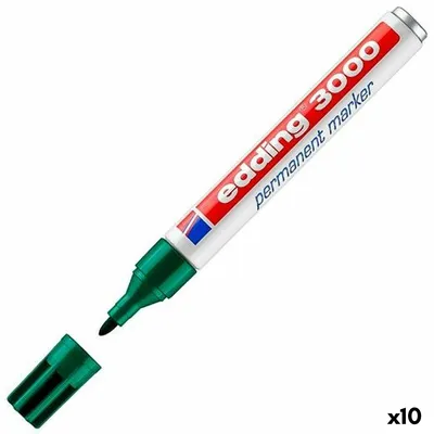Produktbild von Edding 4-3000004, Grün, Rundspitze, 1,5 mm, 3 mm, Karton, Keramik, Beton, Folie, Glas, Eisen, Leder, Metall, Papier, Kunststoff, Polystyrene, Gummi,..., Deutschland
