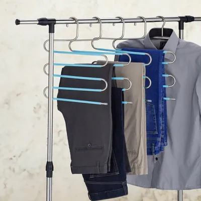 Immagine prodotto di Grucce multiuso per pantaloni, antiscivolo, salvaspazio, set da 4