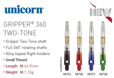 Produktbild von Unicorn Gripper 360 TWO-TONE Aluminium-Drehtops mit Polycarbonatshaft - m/grün -- 1 Satz