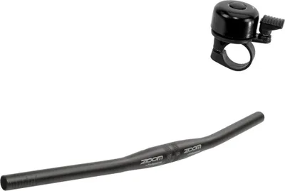 Produktbild von Fahrradlenker Zoom Bügelbreite 625 mm Klemmung Ø 31,8 Alu Lenker schwarz inkl. Fahrradklingel