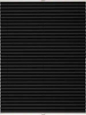Produktbild von Plissee auf Maß für Fenster zum Anschrauben in Glasleiste Farbe: Schwarz, Größe: B): 61-70 cm, H): 40-100 cm