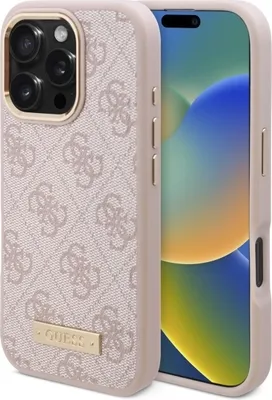 Obrázok produktu pre Puzdro Guess 4G Logo Plate Magsafe na Iphone 16 Pro Max - Rôzne