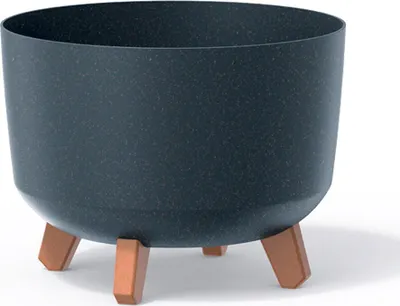 Image de Pot de fleur 28,5cm GRACIA ECO WOOD DGRL300W-S433W anthracite plastique PROSPERPLAST