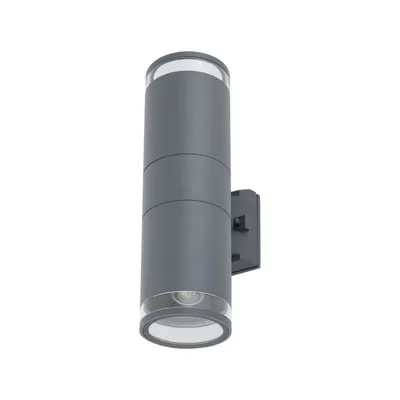 Obrázek produktu pro Nástěnné svítidlo venkovní Hliník nahoru dolů V: 35 cm IP44 Grafit E27 2 světla podlouhlé Moderní venkovní svítidlo Nástěnné