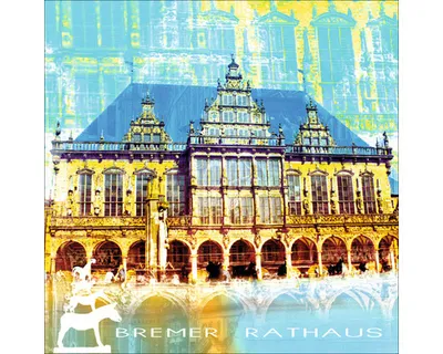 Produktbild von Glasbild Bremen Rathaus 20x20 cm