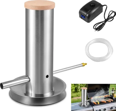 Produktbild von BBQ Kaltrauchgenerator - Elektrischer Rauchgenerator für Grill und Pelletsmoker - Einstellbare Rauchmenge - Weiß