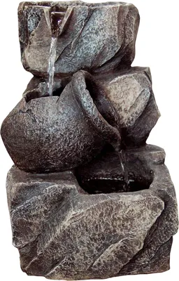 Image de Fontaine d'intérieur élégante à l'aspect pierre - 17,2 x 16,2 x 27 cm
