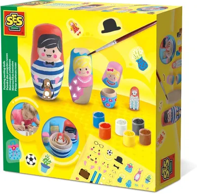 Produktbild von SES Creative Matroschkas bemalen, Bastelset für Kinder, 5 Jahr(e), Mehrfarbig, 1 Stück(e)