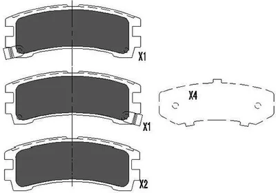 Produktbild von KAVO PARTS Bremsbeläge Satz Hinten Bremsklötze für NISSAN TERRANO I (WD21) KBP-6549