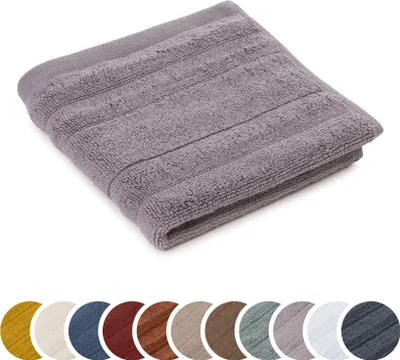 Produktbild von sleepling liebling Seiftuch Luxus Bio Baumwolle, Serie Marseille, 770 gr. / m², 30 x 30 cm, , 60 Grad, saugstark, schnelltrocknend, silber