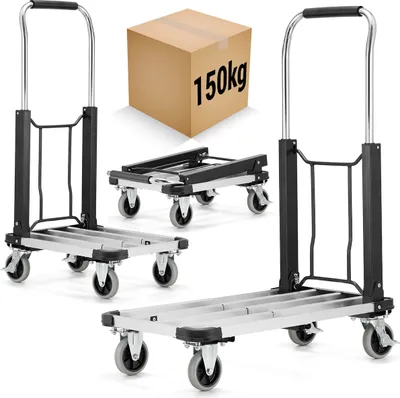 Zdjęcie produktu dla Wózek platformowy transportowy aluminiowy magazynowy HIGHER 150kg LH01-150S