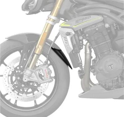 Produktbild von Puig Triumph Speed Triple 1200rs 2025 Vorderradkotflügelverlängerung Schwarz  Schwarz One Size