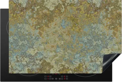 Produktbild von KitchenYeah© Herdabdeckplatte Muster - Abstrakt - Farbe - Gold , 81x52cm, Küche Deko, Glaskeramikkochfeld Herdabdeckung, Abdeckplatte fùr Kochfeld