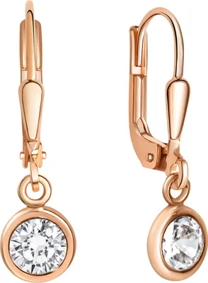 Produktbild von Zeeme Basic Ohrringe 925/- Sterling Silber 2,5cm rot Zirkonia weiß 299230003RV