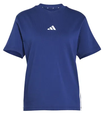 Produktbild von adidas Damen Essentials 3-Stripes Baumwolle Shirt, Dark Blue/White, M