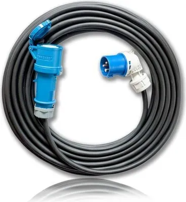 Produktbild von CEE Camping Caravan Verlängerung Winkelstecker IP44 H07RN-F 3G1,5 3G2,5 5-50m, Querschnitt:3G2,5mm², Länge:20m