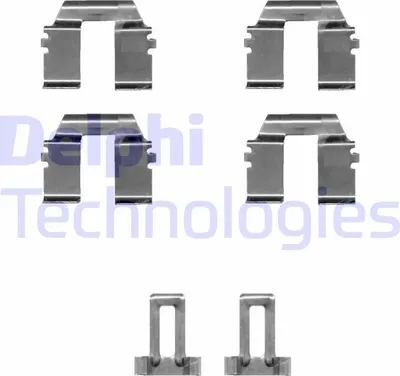Produktbild von 6x DELPHI LX0335 Zubehörsatz Scheibenbremsbelag für VW Transporter IV Bus (70B, 70C, 7DB, 7DK, 70J, 70K, 7DC, 7DJ) Transporter IV Kastenwagen SHARAN