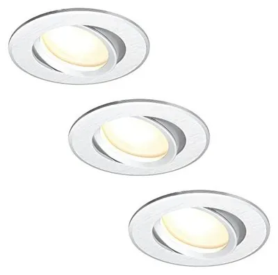 Zdjęcie produktu dla Reflektory LED do zabudowy płaskie flat dim 3W 230V ciepła biel zestaw 3