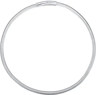 Imagen del producto de Collar de acero inoxidable con diseño de vértebra, 45 cm, para mujer