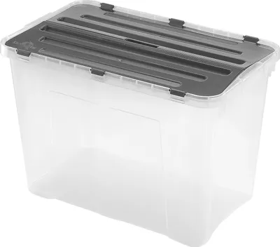 Produktbild von Heidrun 1650, Universalbehälter, 60 l, Schwarz, Transparent, Rechteckig, 590 mm, 360 mm