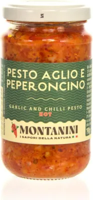 Produktbild von Montanini Pesto aglio & peperoncino/Knoblauch mit Chili 190 gr.