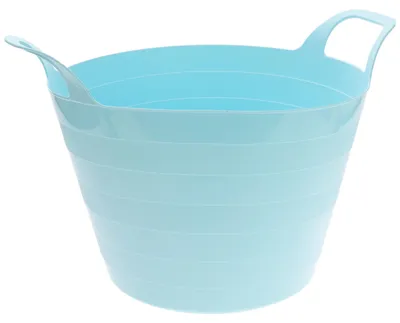 Produktbild von Flexibler Waschekorb - blau - 30 Liter - Kunststoff - 54 x 37 cm - mit Griffen