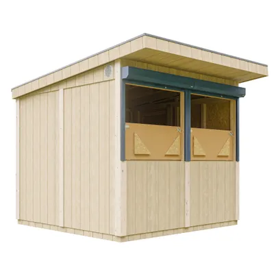 Produktbild von Hochwertiger mobiler Verkaufsstand - 5,9m² - H240x248x305 cm - Timbela M950
