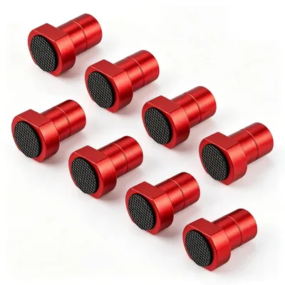 Produktbild von Bankhaken 19 mm, 8 Stück, Aluminiumlegierung rot, mit Gummieinlage