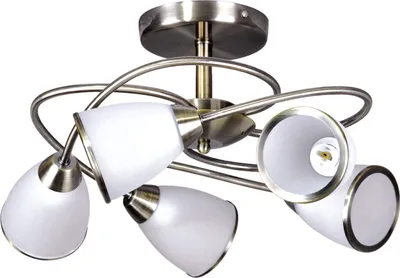 Zdjęcie produktu dla Żyrandol PLATO patyna-biały 5xE14x40W metal wym:22x58x58cm IP20 Kaja