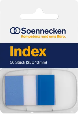Immagine prodotto di Soennecken Haftstreifen Index 5822 25x43mm 50Streifen Spender blau