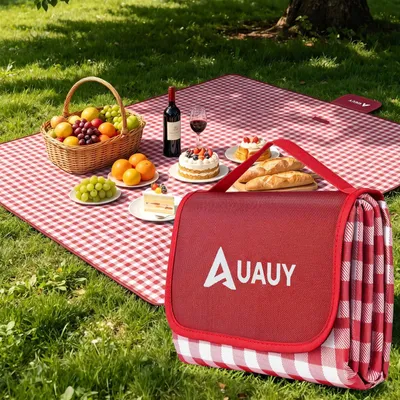 Immagine prodotto di Coperta da picnic impermeabile, 200 x 150 cm, grande, rossa, per uso esterno