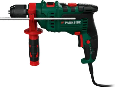 Produktbild von PARKSIDE® 1rychlostní příklepová vrtačka "PSBM 750 B3", přídavná rukojeť otočná o 360°