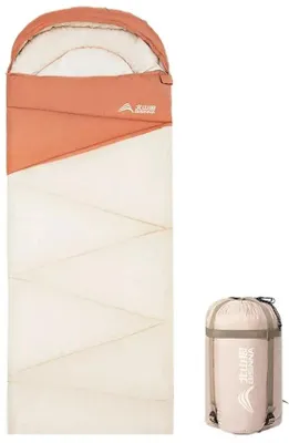 Produktbild von Famanu Schlafsack - Leicht & Kompakt - 3-Jahreszeiten Schlafsack - Baumwolle + Polyester - 190x85cm - Inkl. Kompressionssack