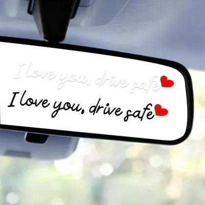 Produktbild von Autospiegel-Sticker-Set - Sicherheit für den Verkehr - Weiß/Schwarz
