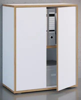 Produktbild von VCM Holz Büroschrank Ordner Aktenschrank Büromöbel Schrank Salia 2-fach Breite 60 cm Drehtüren