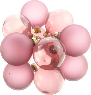 Produktbild von Christbaumkugeln Christmas Velvet Pink samtrosa transparent Ø 6 cm Glas 6er Set