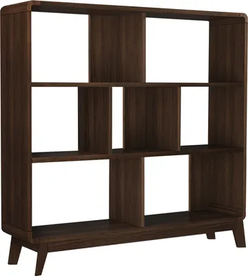 Produktbild von Bücherregal >Janne< in Braun - 122x126x29cm (BxHxT)
