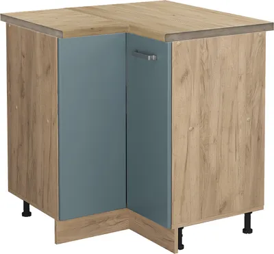 Produktbild von Eckunterschrank Vicco R-Line Blau-Grau 75.6 cm , AP Eiche, Model 46441