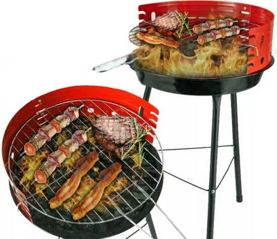 Produktbild von Runder Garten-Holzkohlegrill 30Cm Rost