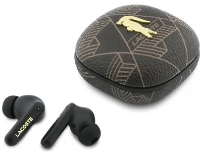 Zdjęcie produktu dla Słuchawki TWS Lacoste Monogram The Blend Bluetooth ENC ANC brązowy